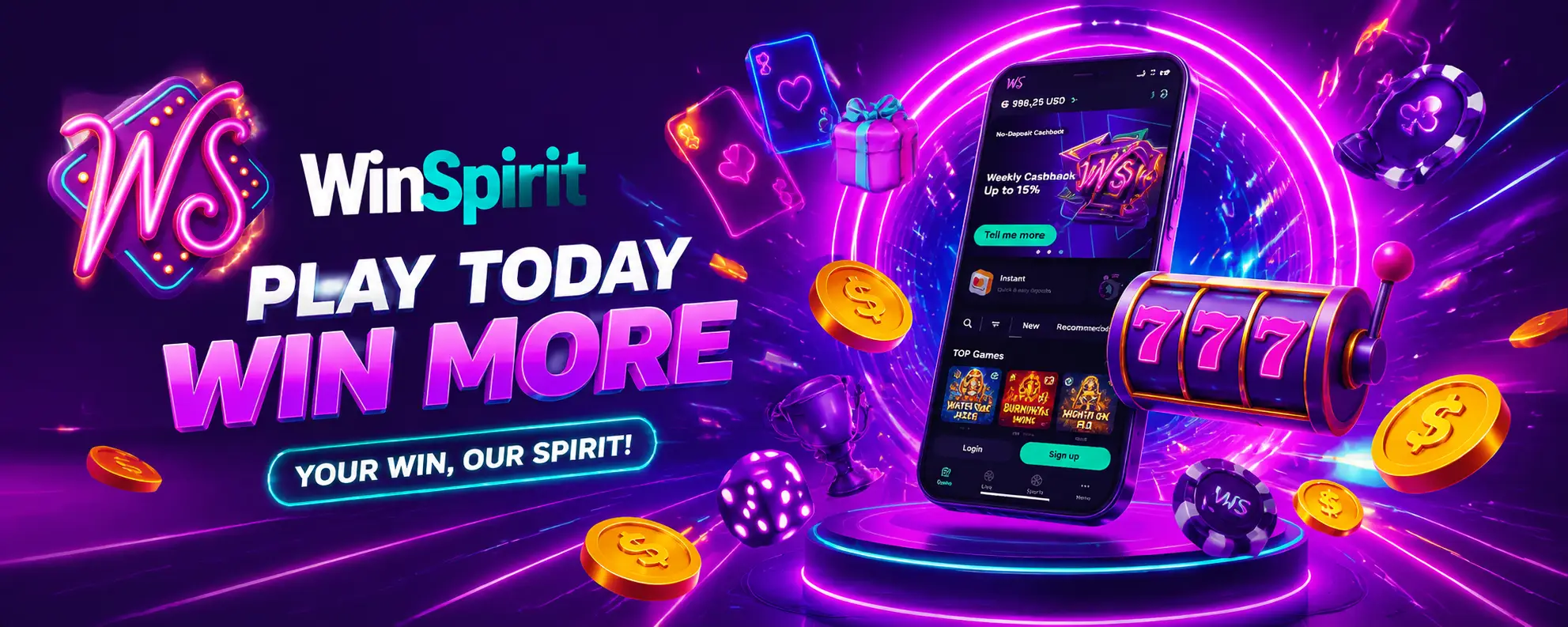 Jackpot pokies at WinSpirit